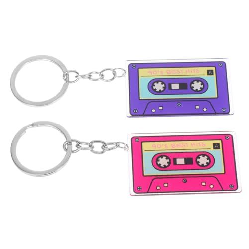 LIFKOME 2 Stücke Vintage Schlüsselanhänger Retro Anhänger für Frauen Mädchen Rucksack Geldbörse Zubehör Modisch Leicht Tragbar mit Stylischem Print von LIFKOME