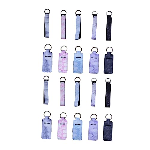 LIFKOME 20stücke Lippenstifthülle Mit Marmordruck Schlüsselanhänger Halter Für Lippencreme Praktisch Für DIY Und Taschenanhänger Unterschiedliche Farben von LIFKOME