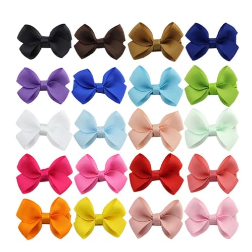 LIFKOME 20 Stück Haarklammern mit Schleifen Bunte Süße Haarschmuck Clips für Mädchen Modisch Vielseitig für Alltag Geburtstag Weihnachten Party Geeignet von LIFKOME