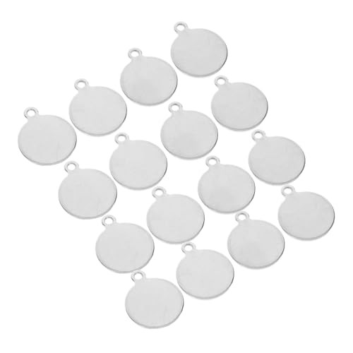 LIFKOME 20 Stück Teiliges Edelstahl Anhänger Runde Cabochon Fassung Flache Basis Schmuckrohlinge Geeignet für DIY Armband Halskette Langlebig Anlaufbeständig Minimalistisches Design von LIFKOME