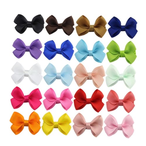 LIFKOME 20 Stück Teiliges Haarclips mit Schleifen Bunte Niedliche Haarschmuck für Mädchen Vielseitig Einsetzbar für Alltag Party und Festliche Anlässe von LIFKOME