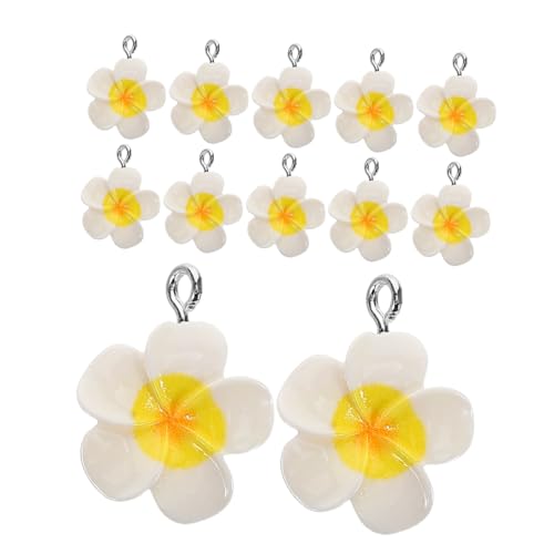 LIFKOME 20 Stück Teiliges Plumeria Blumenperlen Leichtes Design Flexible DIY Schmuckcharms für Ohrringe Geburtstagsgeschenk Sommerliche Accessoires Verarbeitet von LIFKOME