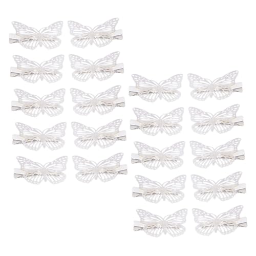LIFKOME 20 Stück Teiliges Vintage Haarklammern in Schmetterlingsform Silberfarbene Filigrane Haarspangen für Mädchen und Damen Modischer Haarschmuck für Party Hochzeit und Alltag von LIFKOME