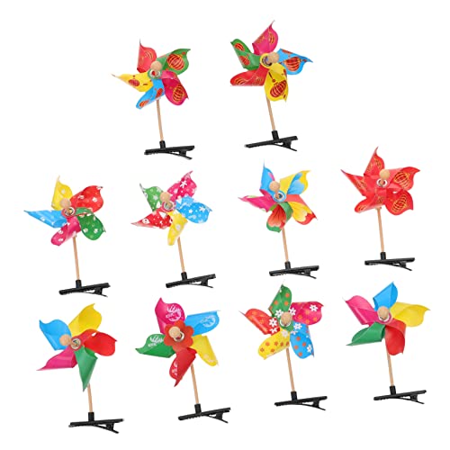 LIFKOME 20 Stück Windmühlenkarte Party Mädchen Haarzubehör Windmühlen-haarspangen Pinwheel Kopfschmuck Windmühle Im Freien Haarschmuck Für Babyhaarnadel Plastik von LIFKOME