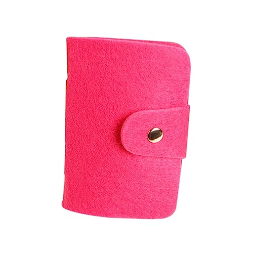 LIFKOME Kreative Wollfilz Kreditkartenetui Für Damen Und Herren Fächer Kompakt Und Leicht Für Reisen Und Täglichen Gebrauch Rosafarbene Aufbewahrungslösung Für Ausweise Und Münzen von LIFKOME