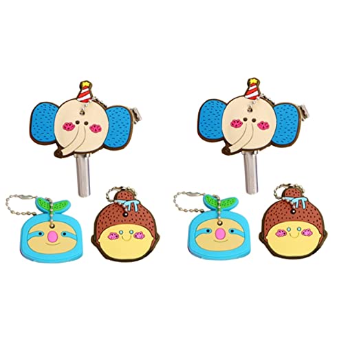 LIFKOME STK Schlüsselidentifikatoren schlüsselanhänger bunt Cartoon Schlüsselkappen Tastenkappe Markerhalter-Organizer schlüsseletui Schlüsselhülle Tastenabdeckungen von LIFKOME