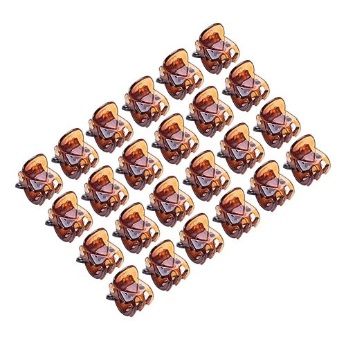 LIFKOME 24stücke Mini Haarklammern Für Frauen Braune Chunky Jaw Clips Aus Kunststoff Rutschfeste Haarklammern Haarstyling-zubehör Für Mädchen Und Frauen von LIFKOME