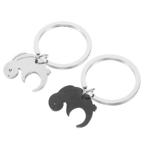 LIFKOME Schlüsselanhänger-Set Für Paare Passende Schlüsselanhänger Hasen-schlüsselanhänger Hasen-schlüsselring Edelstahl Handwerkliches Für Paare von LIFKOME