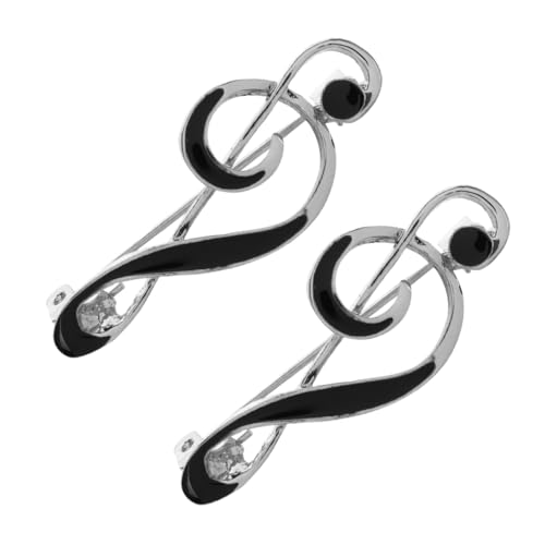 LIFKOME 2 Stück Musiknoten-brosche Anstecknadel Zinklegierung Emaille-brosche Für Damen Und Herren Pullover Mäntel Kleider Anstecker von LIFKOME