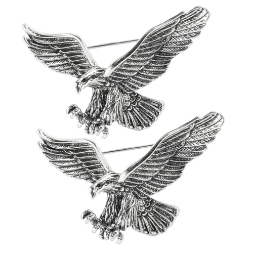 LIFKOME 2 Stück Adler Brosche Vintage Anstecknadel Aus Legierung Kleidungszubehör Für Männer Und Frauen von LIFKOME