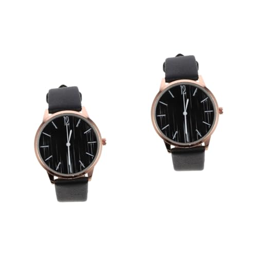 LIFKOME 2St Anschauen damenarmbanduhr Ladies Watch Damenquarzarmbanduhr Women Watches Damenmodeuhr Digitaluhren für Herren Digitale Armbanduhr Damengürteluhr lässige Damenuhr Glas Black von LIFKOME