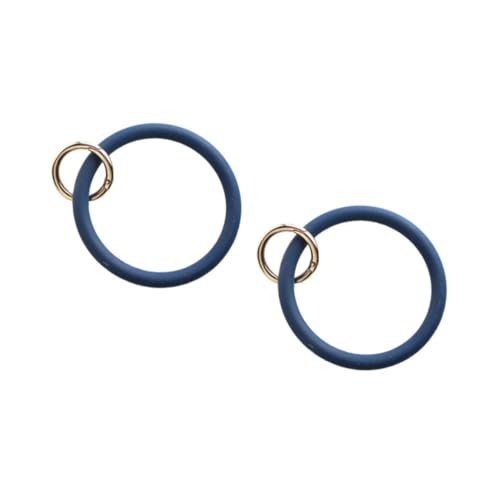 LIFKOME 2-teiliges Schlüsselanhänger-Armband Aus Silikon in Marineblau Rund Für Damen Und Mädchen Schlüsselanhänger-zubehör Schlüsselanhänger-Clip von LIFKOME