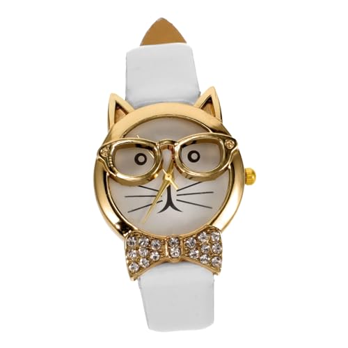 LIFKOME 2St Brille Katzenuhr Damen Armbanduhr Uhr Mädchen Armbanduhr Katzendekor Uhr Mädchen Damenuhren Frauen lustige Uhr Katzen Armbanduhr Normaler Glasspiegel Weiß LIFKOME 2St Brille Katzenuhr Damen Armbanduhr Uhr Mädchen Armbanduhr Katzendekor Uhr Mädchen Damenuhren Frauen lustige Uhr Katzen Armbanduhr Normaler Glasspiegel Weiß von LIFKOME