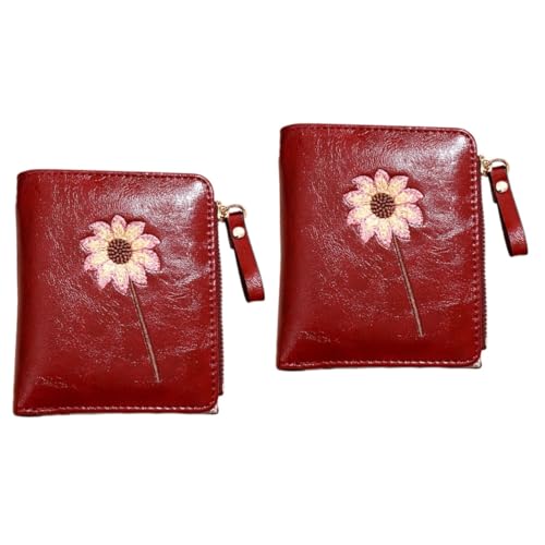 LIFKOME 2stücke Kompakte Pu Geldbörse Für Damen Faltbares Münzfach Elegantes Design Mit Blumenmuster Für Handtasche Oder Hosentasche Robuste Und Langlebige Oberfläche Als von LIFKOME