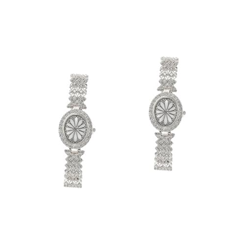 LIFKOME 2St Damenuhr damengeschenkideen damenarmbanduhren Damenmodeuhr Armbanduhr für Mädchen Uhrenarmbänder für Damen Armbanduhr für Damen Uhrendekor im Freizeitstil Quarz Silver von LIFKOME