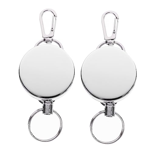 LIFKOME 2stücke Retractable Schlüsselanhänger Mit Stahlseil Set Einziehbarer Ausweishalter Für Büro Und Veranstaltungen Praktisch Und Langlebig Für Schlüssel Id-Karten Und von LIFKOME
