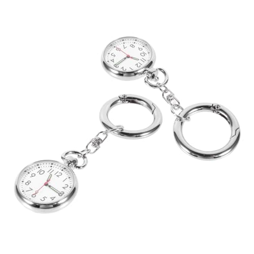 LIFKOME 2St Formular Arzthelferin Medical Watch bastelzeug agn Mode Krankenschwesterkitteluhr Krankenschwester Schlüsselanhänger Krankenschwester Uhr Schlüsselanhänger ansehen Glas Silver von LIFKOME