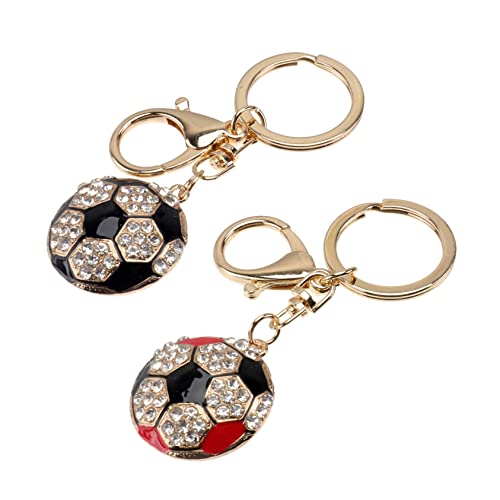 LIFKOME 2stücke Kreative Fußball Schlüsselanhänger Mit Rhinestone-Design Stilvolle Und Schlüsselanhänger Für Sportliebhaber Als Für von LIFKOME