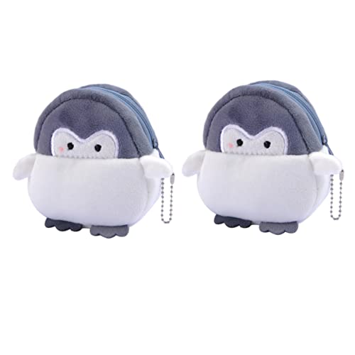 LIFKOME 2stücke Pinguin Wechseltaschen Münzbörse Plüsch Mini Lippenstift Taschen Ändern Lagerung Taschen Münzaufbewahrungstasche Wechselaufbewahrungstaschen von LIFKOME