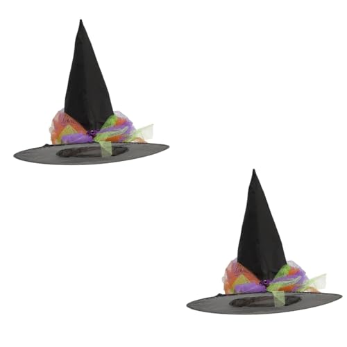LIFKOME 2 Stücke Halloween Hexenhut Frauen Wizard Hut Party Dekoration Cosplay Requisiten Hexe Kostüme von LIFKOME
