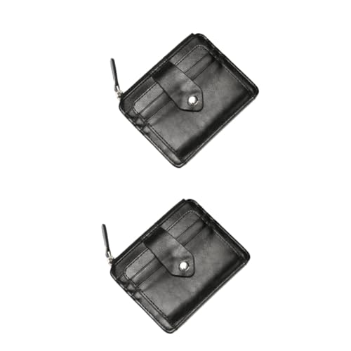 LIFKOME 2stücke Herren Geldbörse Aus Schwarzem Mit Kartenfächern Und Münzfach Stilvolle RFID-geschützte Geldbörse Für Business Und Alltag Für Männer Die Wert Design Legen von LIFKOME