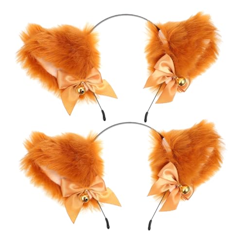 LIFKOME 2stücke Plüsch Katzenohr Stirnband Haarschmuck Ohr Hörer Party Kopfbedeckung Cosplay Zubehör Junge Mädchen Jugendliche Mädchen Accessoires von LIFKOME