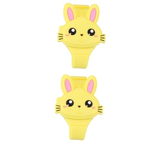 LIFKOME 2stücke Silicone Cartoon Watch Für Junge Mädchen Lustige Langlebige Armbanduhr Aus Silikon Gelb Für Geburtstagsfeiern Und Für Jungen Und Mädchen von LIFKOME