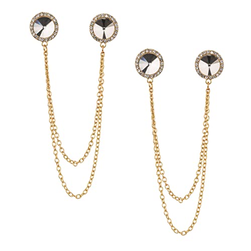 LIFKOME 2St Kragenclip Pullover-Schal-Clips rebozos para mujer Schal Pullover Clips Kleid Pullover schalclip cardigan clip Schalkettenklemmen Schalklammern Nachahmung von Strass Golden von LIFKOME