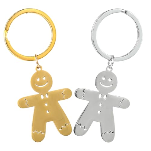 LIFKOME 2St Lebkuchenmann Schlüsselanhänger Weihnachtsstrumpf Stuffer Handtaschenverzierung weihnachtsmotiv Toy Herren geldbörse Herrenbrieftasche Lebkuchenmann Zubehör von LIFKOME