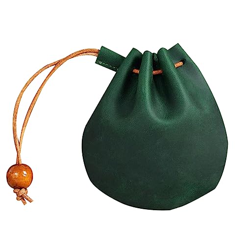 LIFKOME 2stücke Geldbörse Mini Retro Aus Leder Münzbeutel Mit Kordelzug Als Wechseltasche Praktische Aufbewahrungstasche Für Kleingeld Schlüssel Und Ausweise Tägliche Begleiter von LIFKOME