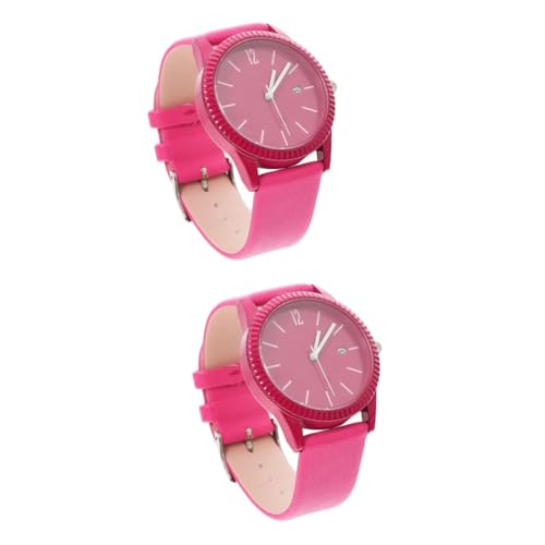 LIFKOME 2St Quartz Uhr damenarmbanduhren Watches Aufmerksamkeitserregende Uhr Appel watchs Uhr Watch Uhrenornament Freizeituhren Nachtleuchtende Damenuhr wasserdichte damenuhr Glas Rosy von LIFKOME