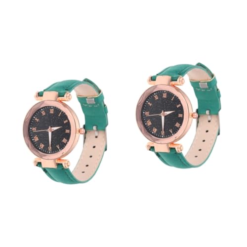 LIFKOME 2stücke Damen Armbanduhr Mit Verstellbarem Lederarmband Elegante Frauen Uhr Mit Römischem Ziffernblatt Und Langlebigem Für Freizeit Schule Und Besondere Anlässe von LIFKOME