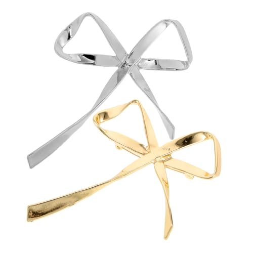 LIFKOME 2 Stück Strass-schleifenbrosche Kristall-anstecknadel Für Krawatte Und Schal Vintage-brosche Im Gold-/silber-look von LIFKOME