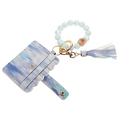 LIFKOME 2stücke Decorative Armband Schlüsselring Mit Kartenetui Beaded Design Schlüsselanhänger Für Id-Karten Für Frauen Für Zu Besonderen Anlässen von LIFKOME