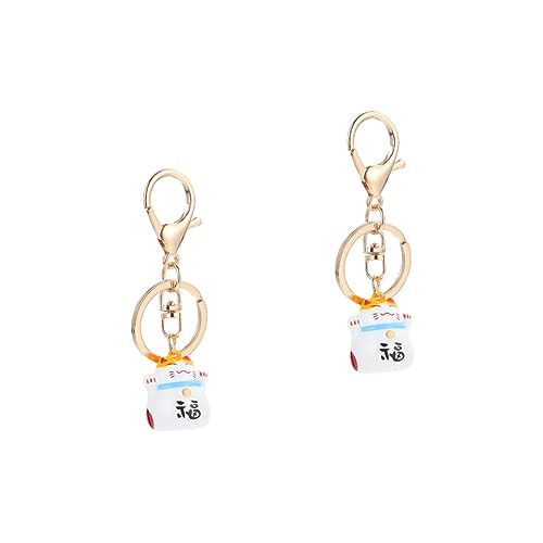 LIFKOME 2stücke Hängende Glückskatze Schlüsselanhänger Aus Eleganter Mit Glocke Einzigartiger Für Katzenliebhaber Als Für Freunde Und Familie von LIFKOME