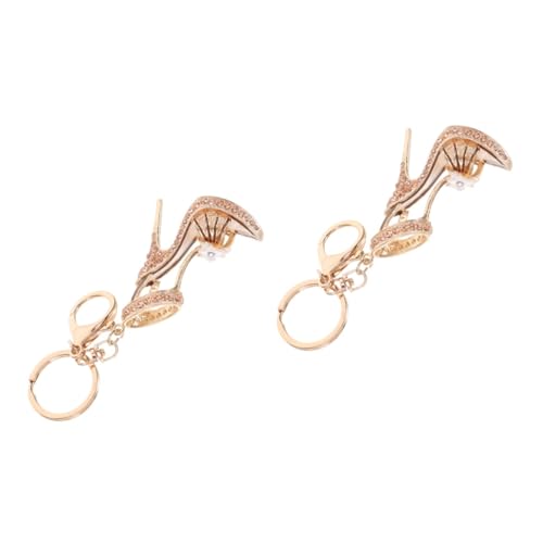 LIFKOME 2 Stücke Einzigartige High Heel Schuh Schlüsselring Metall Keychain Strass Dekoration Handtasche Zubehör von LIFKOME