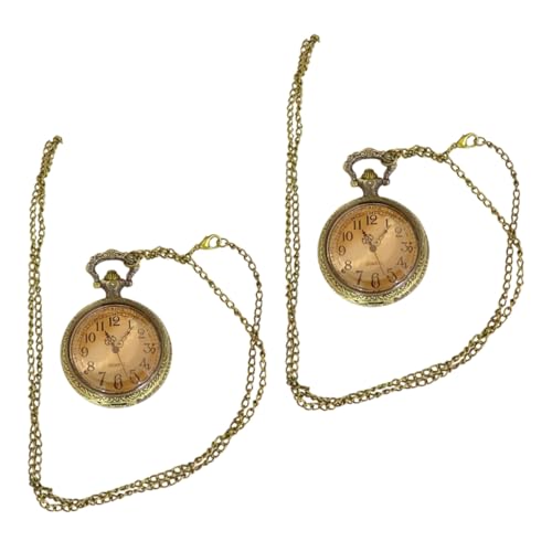 LIFKOME 2stücke Vintage Taschenuhr Aus Legierung Mit Hängeuhr-Funktion Retro-Design Dekorative Uhr Für Bekleidungszubehör Mechanische -taschenuhr Für Sammler Und Heimdekoration von LIFKOME