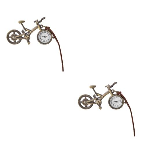 LIFKOME 2stücke Retro Fahrradförmige Taschenuhr Mit Lederband Elegante Handwerkskunst Für Sammler Für Radfahrer Männer Und Frauen Vintage Stil Langlebig Und Einzigartig von LIFKOME