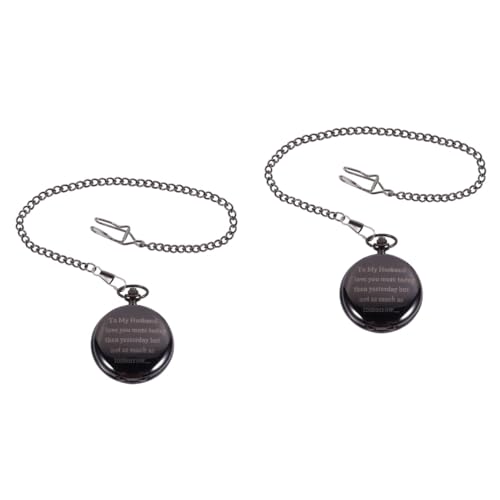 LIFKOME 2stücke Elegante Taschenuhr Mit Kette Mechanische Quarz-wanduhr Für Herren Und Damen Vintage Stil Für Freizeit Und Business Mit Arabischen Ziffern Und Abnehmbarer Kette von LIFKOME