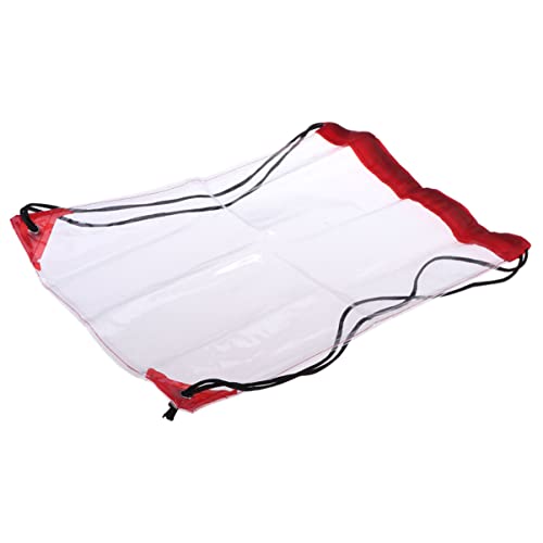 LIFKOME 2stücke PVC-Kordelzug-Rucksack Transparent Großer Kapazität Für Reisen Einkaufen Outdoor-aktivitäten Rot von LIFKOME