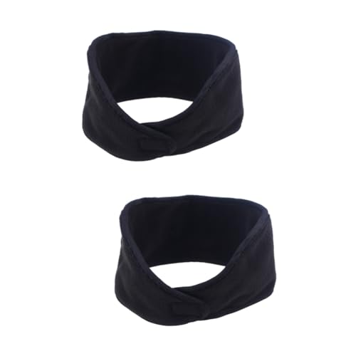 LIFKOME 2stücke Doppellagiges Warmes Stirnband Für Sport Und Outdoor-aktivitäten Elastisch Schweißabsorbierend Für Damen Und Herren Zum Laufen Skifahren Und Radfahren Schwarz von LIFKOME