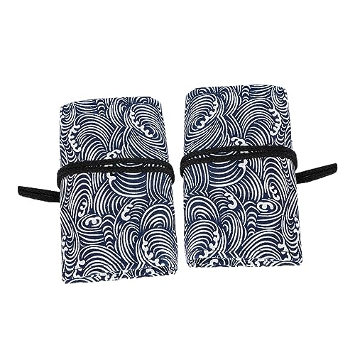 LIFKOME 2stücke Bleistiftrolle Aus Canvas Mit Druckmuster Organisierbarer Bleistift-Holder Schulschreibwarentasche Bleistift-Organizer-Tasche von LIFKOME