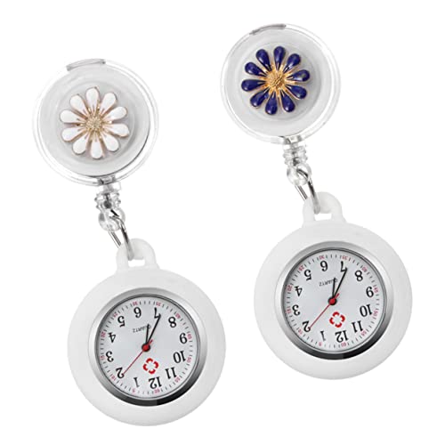 LIFKOME 2stücke Taschenuhr Für Krankenschwestern Tragbare Uhr Mit Einziehmechanismus Robustes Design Aus Hochwertigem Material Praktisch Für Täglichen Gebrauch von LIFKOME
