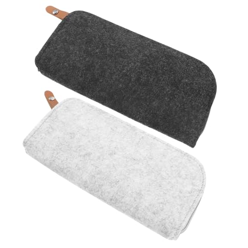 LIFKOME 2Stücke Multifunktions Federmäppchen mit Reißverschluss Handliche Filztaschen für Stifte und Schreibwaren Große Kapazität für Schule und Büro von LIFKOME