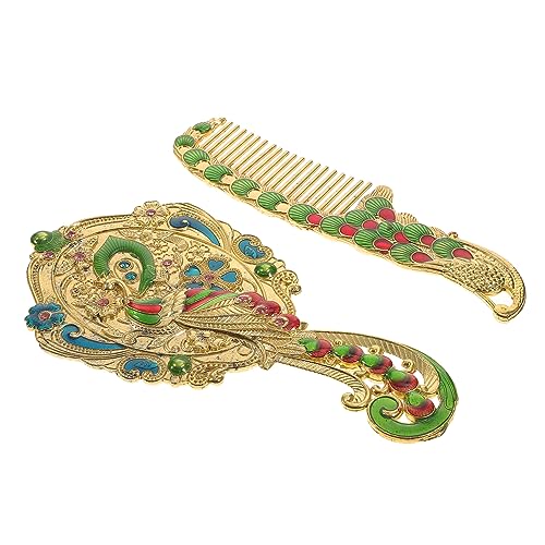 LIFKOME 2Stücke Teiliges Vintage Kosmetikspiegel mit Handspiegel und Metallhandgriff für Make Up und Deko Perfektes von LIFKOME