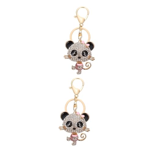 LIFKOME 2stücke Süßer Katzen Schlüsselanhänger Mit Strass Bag Hanging Pendant Einzigartiges Design Für Taschen Und Rucksäcke Sicherer Verschluss Perfektes Für Jeden Anlass von LIFKOME