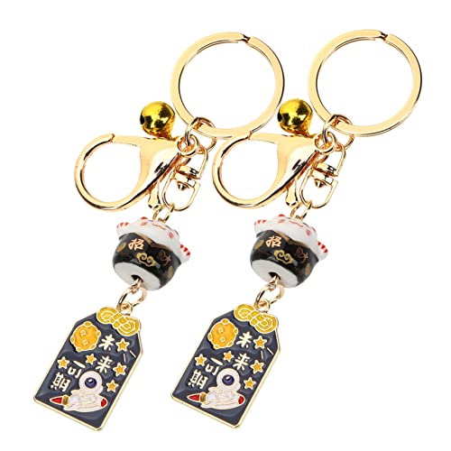 LIFKOME 2 Stück Japanische Katzenornamente Schlüsselanhänger Dekorativer Schlüsselanhänger Für Zuhause Schlüsselanhänger Für Festivalgeschenke von LIFKOME