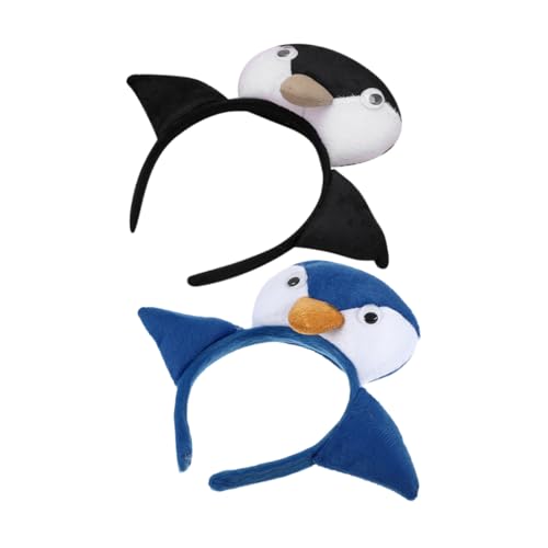 LIFKOME 2stücke Pinguin-stirnband Für Junge Mädchen -tier-performance-haarband Niedliche Party-kopfbedeckung Cosplay-tier-stirnband Weiches Und Sicheres Material von LIFKOME