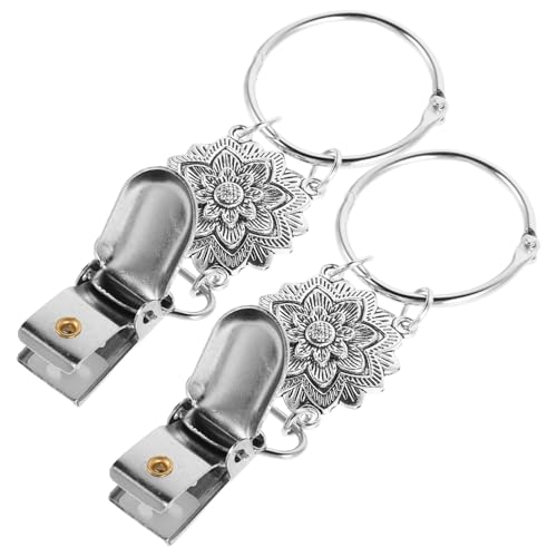 LIFKOME 2st Mehrzweck-reisehutclip Hutclip An Der Tasche Gepäckhandschuhe Rucksackclips Für Hutträger Für Die Reise Hutclips Hutklammer Bunt Geldbörsenclip Silver Legierung von LIFKOME