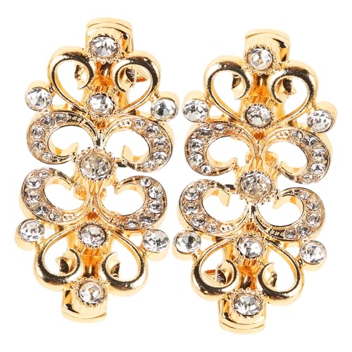 LIFKOME Metall Kleid Cinch Clips Strass 2er Set Mode Accessoire Clips Für Hemden Und von LIFKOME